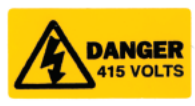 415 Volts label